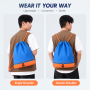 Custom Logo Drawstring Gym Backpack with Separate Shoe Compartment Sports Sack Bag for Fitness Travel Promotional Gifts