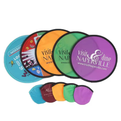 Promotional Customized Round Foldable Fan Flexible Nylon Flying Disc Fans Promotional Customized Round Foldable Fan Flexible Nylon Flying Disc Fans