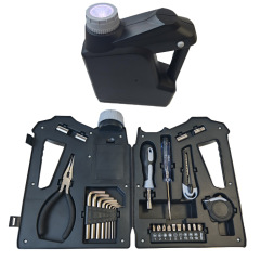 Oil Can-Shaped Eco-Friendly 27-Piece Handmade Tool Set Promotional Gift Flashlight with LED Light