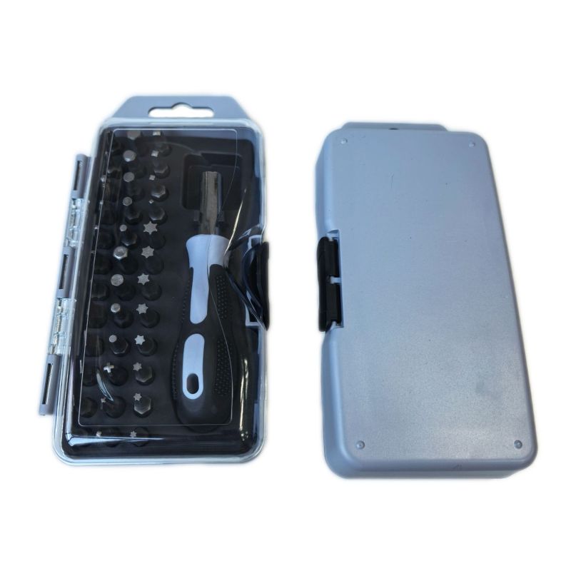 Coffret de 37 embouts de tournevis écologiques en ABS et acier au carbone - Outil à main - Cadeau promotionnel - Outil ménager