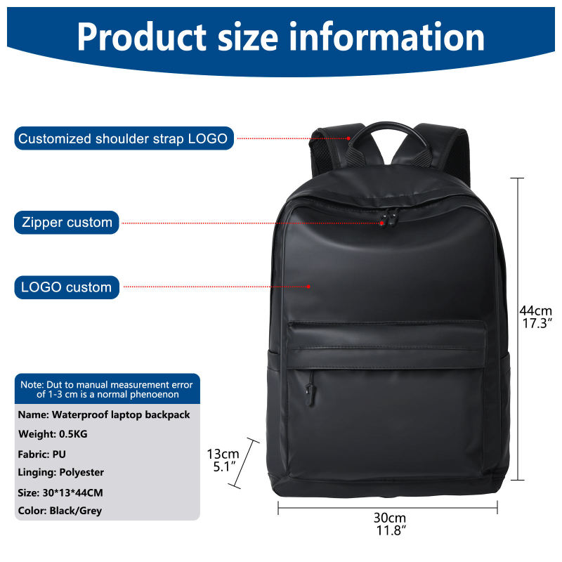 Pinghu Backpack PU bag manufacturer men backpack for boy Travel Business Usb Laptop School Backpack