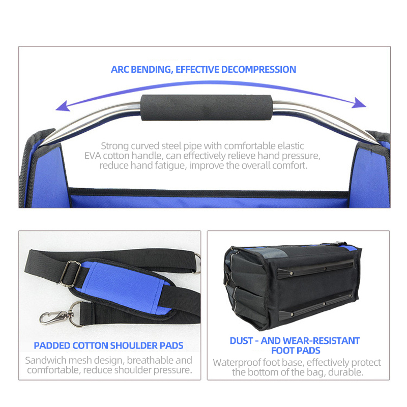 Factory Heavy Garden Capacity Tool Oem Plumber Multi Purpose Detachable Tube Tubular Carrier Tool Tote Bag