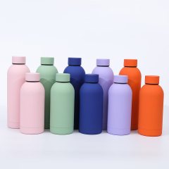 Doppelwandige, vakuumisolierte Flaschen mit individuellem Logo, kleine Öffnung, 350 ml, 500 ml, 750 ml, kleine Öffnung, Sportwasserflasche aus Edelstahl