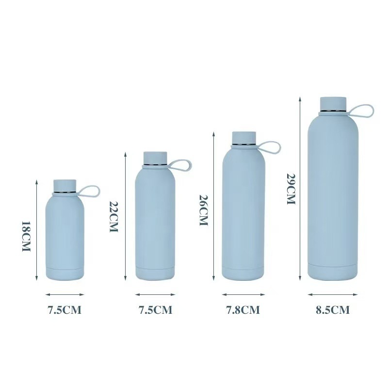 Bouteilles isothermes à double paroi avec logo personnalisé, petite ouverture, 350 ml, 500 ml, 750 ml, en acier inoxydable, pour le sport