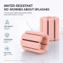 Adjustable Silicone Wrist Weights with Hook and Loop Strap Wearable Ankle Weights Weighted Bangles for Running Yoga Fitness