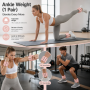 Adjustable Silicone Wrist Weights with Hook and Loop Strap Wearable Ankle Weights Weighted Bangles for Running Yoga Fitness