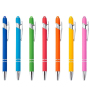 Promotion Custom Logo 2-in-1 Soft Touch Metal Gel Pen with Retractable Stylus Tip Portable for New Business Giveaways