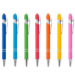 Promotion Custom Logo 2-in-1 Soft Touch Metal Gel Pen with Retractable Stylus Tip Portable for New Business Giveaways Promotion Custom Logo 2-in-1 Soft Touch Metal Gel Pen with Retractable Stylus Tip Portable for New Business Giveaways