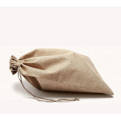Wholesale Reusable Jute Cotton Linen Drawstring Gift Bag Burlap Packing Pouches Storage Bags for Packaging