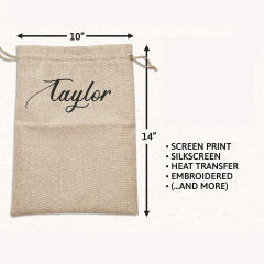 Wholesale Reusable Jute Cotton Linen Drawstring Gift Bag Burlap Packing Pouches Storage Bags for Packaging