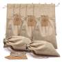 도매 재사용 가능한 황마 코튼 리넨 끈 선물 가방 삼베 포장 파우치 포장용 보관 가방