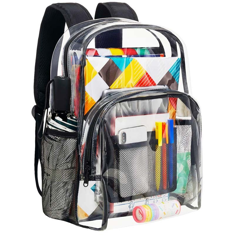 School Outdoor Waterproof Clear Transparent Pvc Backpack Clear Backpack