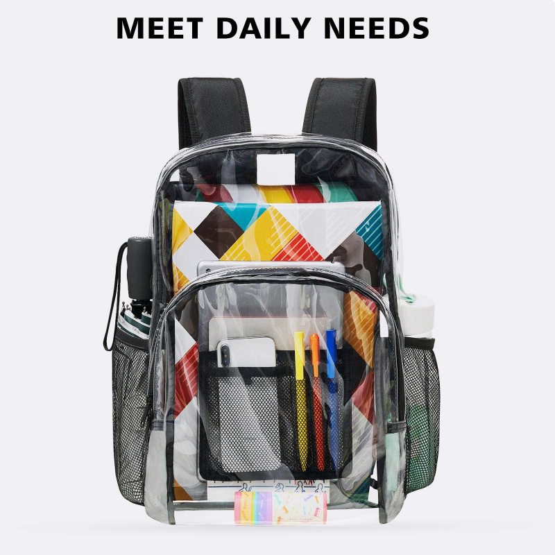 School Outdoor Waterproof Clear Transparent Pvc Backpack Clear Backpack