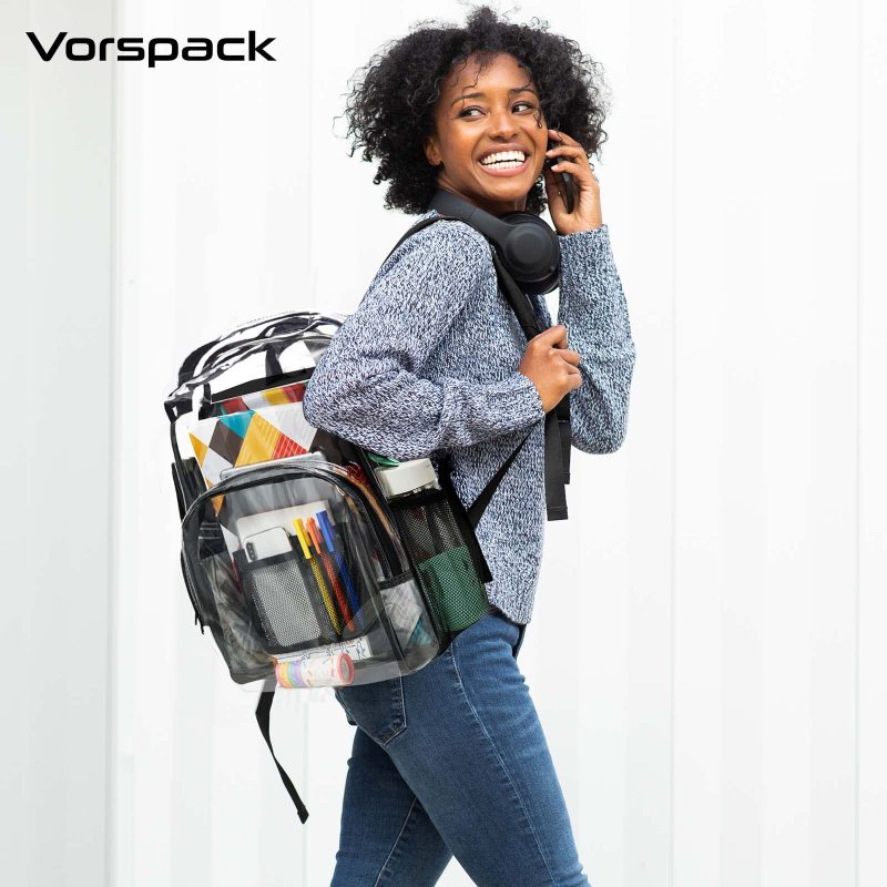 School Outdoor Waterproof Clear Transparent Pvc Backpack Clear Backpack