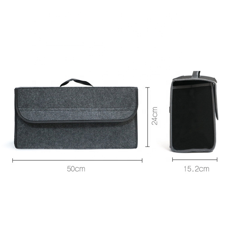 Foldable Car Felt Storage Box with Adhesive  Hand-Carry Design