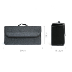 Foldable Car Felt Storage Box with Adhesive Hand-Carry Design