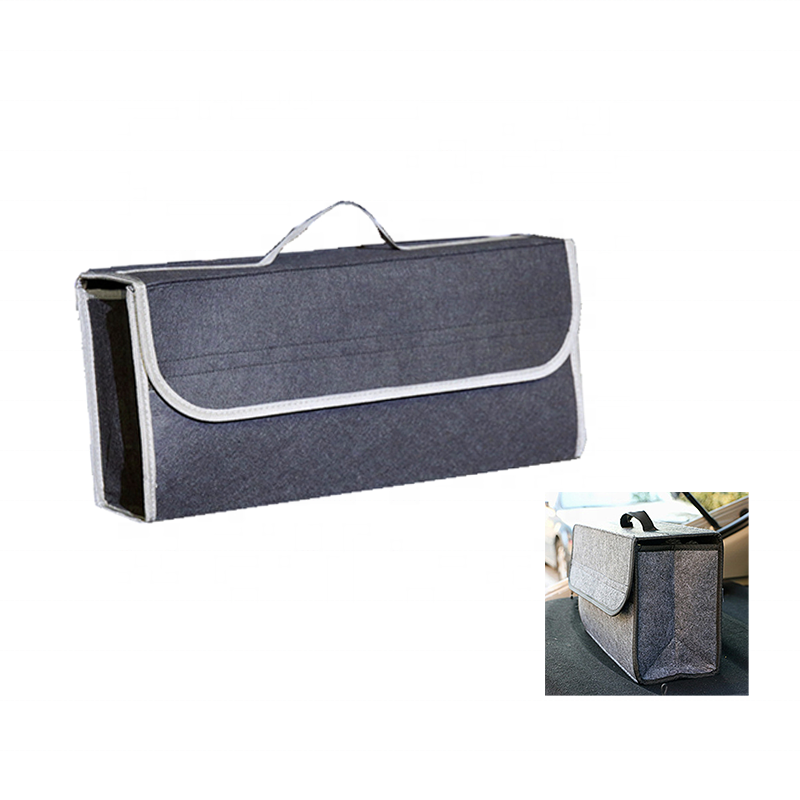 Foldable Car Felt Storage Box with Adhesive  Hand-Carry Design