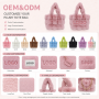 Autumn Winter Cute Plush Tote Bag Women Fuzzy Handbag Soft Fluffy Shoulder Bag Custom Logo Fashion Gift Bag