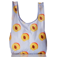 Reusable Foldable Nylon Shopping Bag with Custom Logo – Lightweight Waterproof Tote for School