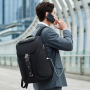 Men's Fashionable Large Capacity Waterproof Anti-Theft Multi-Function USB Business Backpack Oxford Polyester Made for Laptop