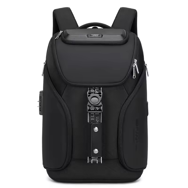 Men's Fashionable Large Capacity Waterproof Anti-Theft Multi-Function USB Business Backpack Oxford Polyester Made for Laptop