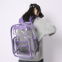 Custom Logo Kids Student Sport Outdoor Back Pack School Bag Travel Waterproof Mochila Transparent Clear PVC Backpack for Girls