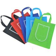 Custom Eco-Friendly Collapsible Shopping Bags Reusable Handbag Non Woven Foldable Tote Bag