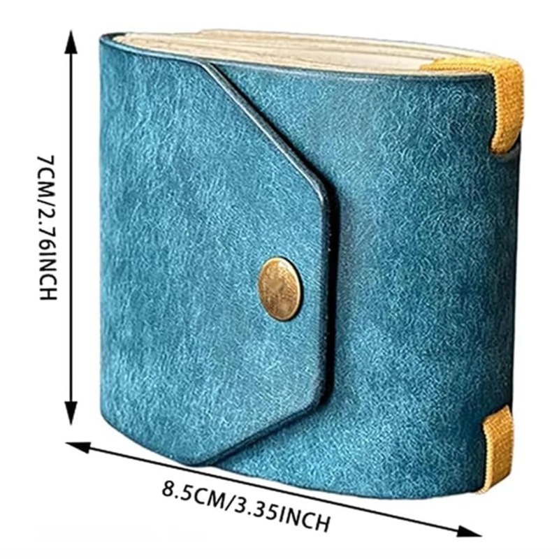 PU Leather Cash Wrap Wallet Quick Access Money Holder Slim Wallet with Snap Closure Card Slots for Men Women Daily Use