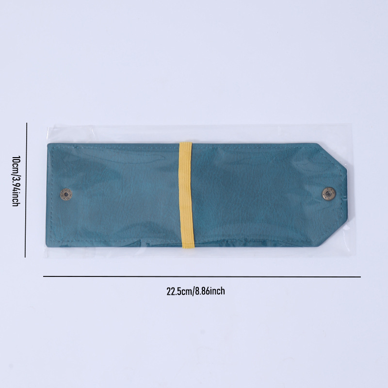 PU Leather Cash Wrap Wallet Quick Access Money Holder Slim Wallet with Snap Closure Card Slots for Men Women Daily Use