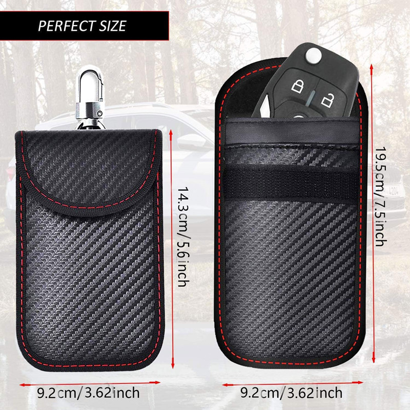 Car Key Signal Shielding Box Faraday Cage Remote Control Package Keyless RFID Shielding Car Accessories