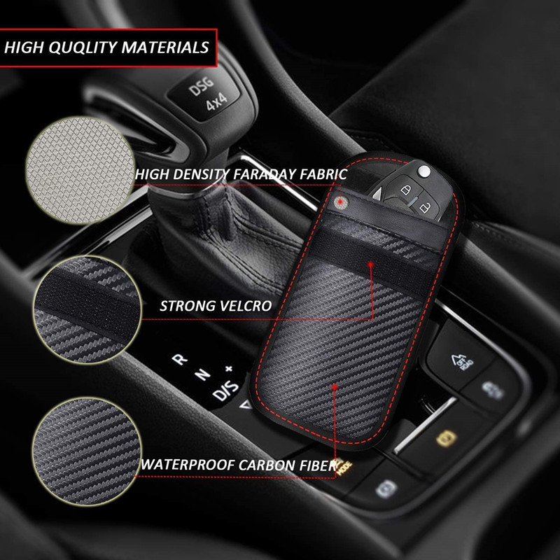 Car Key Signal Shielding Box Faraday Cage Remote Control Package Keyless RFID Shielding Car Accessories