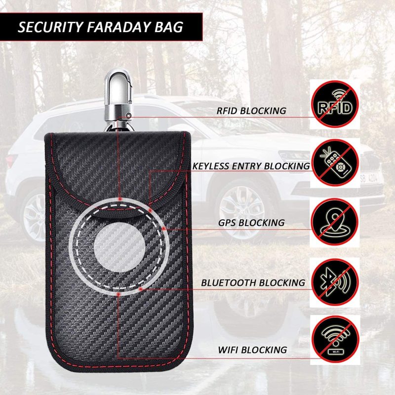 Car Key Signal Shielding Box Faraday Cage Remote Control Package Keyless RFID Shielding Car Accessories