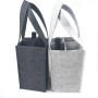 Custom Design Hot Sell Purse Insert Wine Bottle Holder Organizer Handbag Felt Shopping Bag