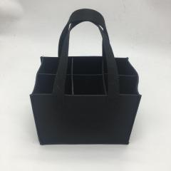 Custom Design Hot Sell Purse Insert Wine Bottle Holder Organizer Handbag Felt Shopping Bag