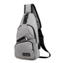 Custom Logo Designer Waterproof Small Travel Sports Usb CrossBody Chest Sling Bag For Men