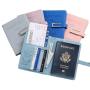 Wholesale Custom Pu Leather Passport Holder Travel Suitcase Tag Travel Notebook Gift Box Set With Pen
