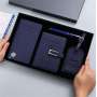 Wholesale Custom Pu Leather Passport Holder Travel Suitcase Tag Travel Notebook Gift Box Set With Pen