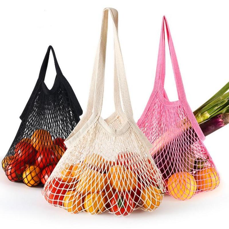 Wholesaole Reusable Cotton Net Grocery Bag with Large Capacity – Foldable Lightweight Mesh Tote