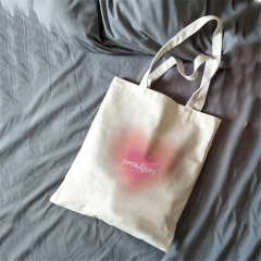 High Quality Wholesale  Foldable Large Fashion Women Handbag Shoulder Reusable Shopping Bag Canvas Cotton Tote Bag