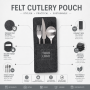 Hotel Grade Felt Cutlery Pouch with Reinforced Stitching  Flatware Holder Commercial Daily Service Bulk Supply
