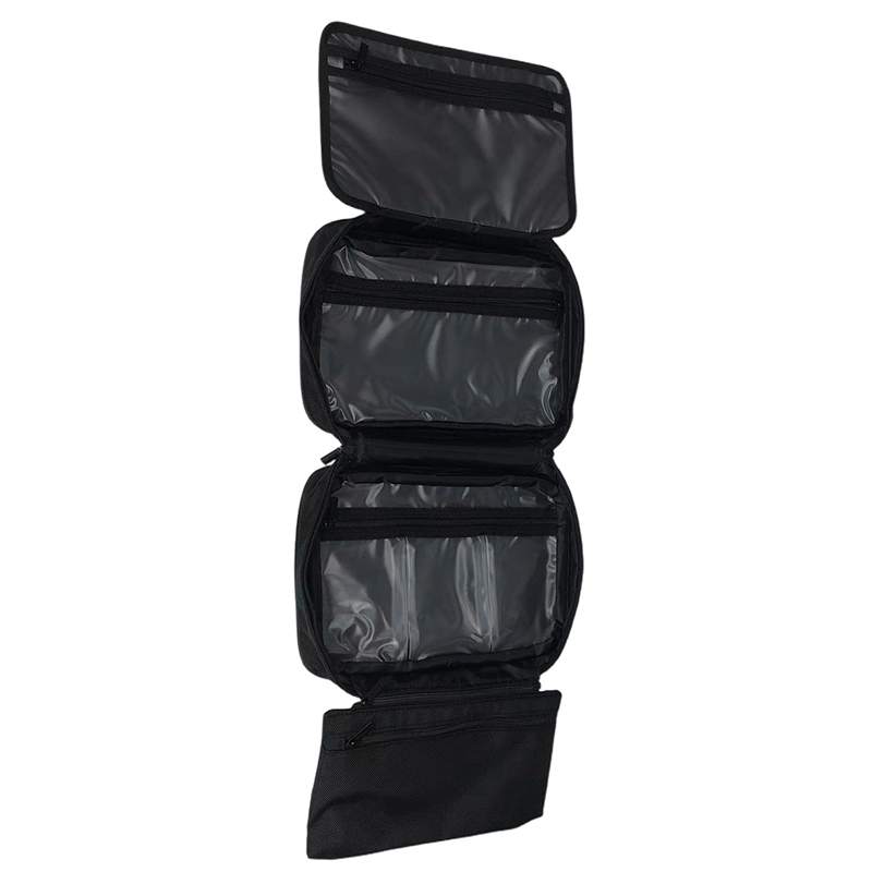 Custom Printed Logo Toiletry Bag Travel Portable Large Capacity Cosmetic Makeup Travel Bag with Hanging Hook