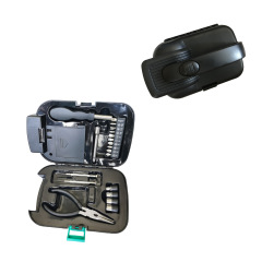 Portable Eco-Friendly Hand Tool Kit with Flashlight-Auto & Home Emergency Tool Box Set (Steel & Carbon Steel)