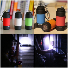 MINI USB Rechargeable Flashlight Keychain Torch Finger Light Camping Light Suitable for Doctor Reading Outdoor