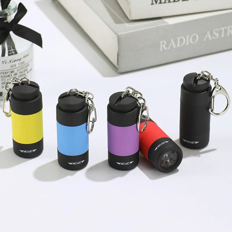 MINI USB Rechargeable Flashlight Keychain Torch Finger Light Camping Light Suitable for Doctor Reading Outdoor