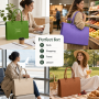 Wholesale Custom Felt Tote Bag Top Zipper Closure Thick Structured Reusable Event Conference Gift Handbag