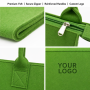 Wholesale Custom Felt Tote Bag Top Zipper Closure Thick Structured Reusable Event Conference Gift Handbag