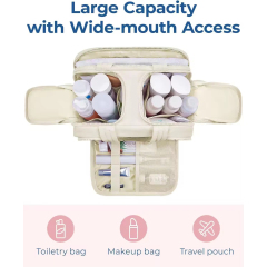 Portable Travel Cosmetic Storage Bag Large Capacity Zipper Closure Fluffy Lightweight Opening Handbag Maquillage Makeup Box