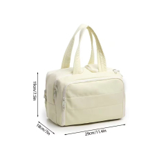 Portable Travel Cosmetic Storage Bag Large Capacity Zipper Closure Fluffy Lightweight Opening Handbag Maquillage Makeup Box