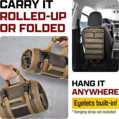 Small Tool Bag With Detachable Pouches Heavy Duty Roll Up Tool Bag Organizer With 6 Tool Pouches
