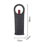 Custom Logo Durable Lightweight Single Wine Bottle Carrier Reusable Red Wine Grocery Felt Shopping Tote Bag Comfortable Handle